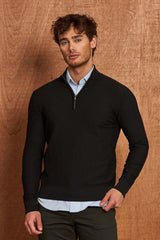 BP204 Herren Pullover mit Reißverschlusskragen – Regular Fit