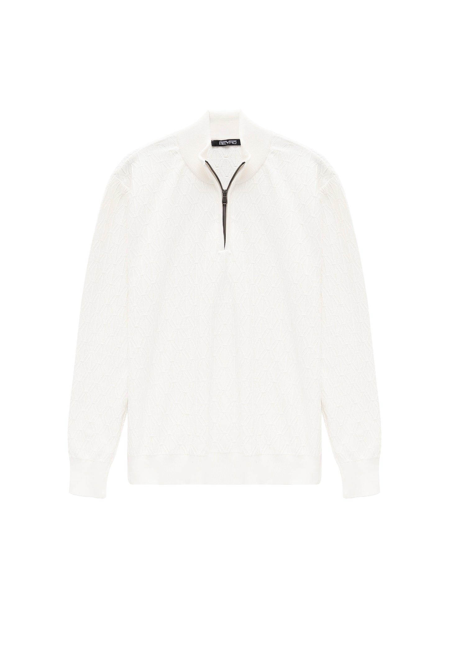 BP204 Herren Pullover mit Reißverschlusskragen – Regular Fit