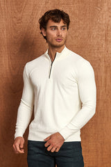 BP204 Herren Pullover mit Reißverschlusskragen – Regular Fit