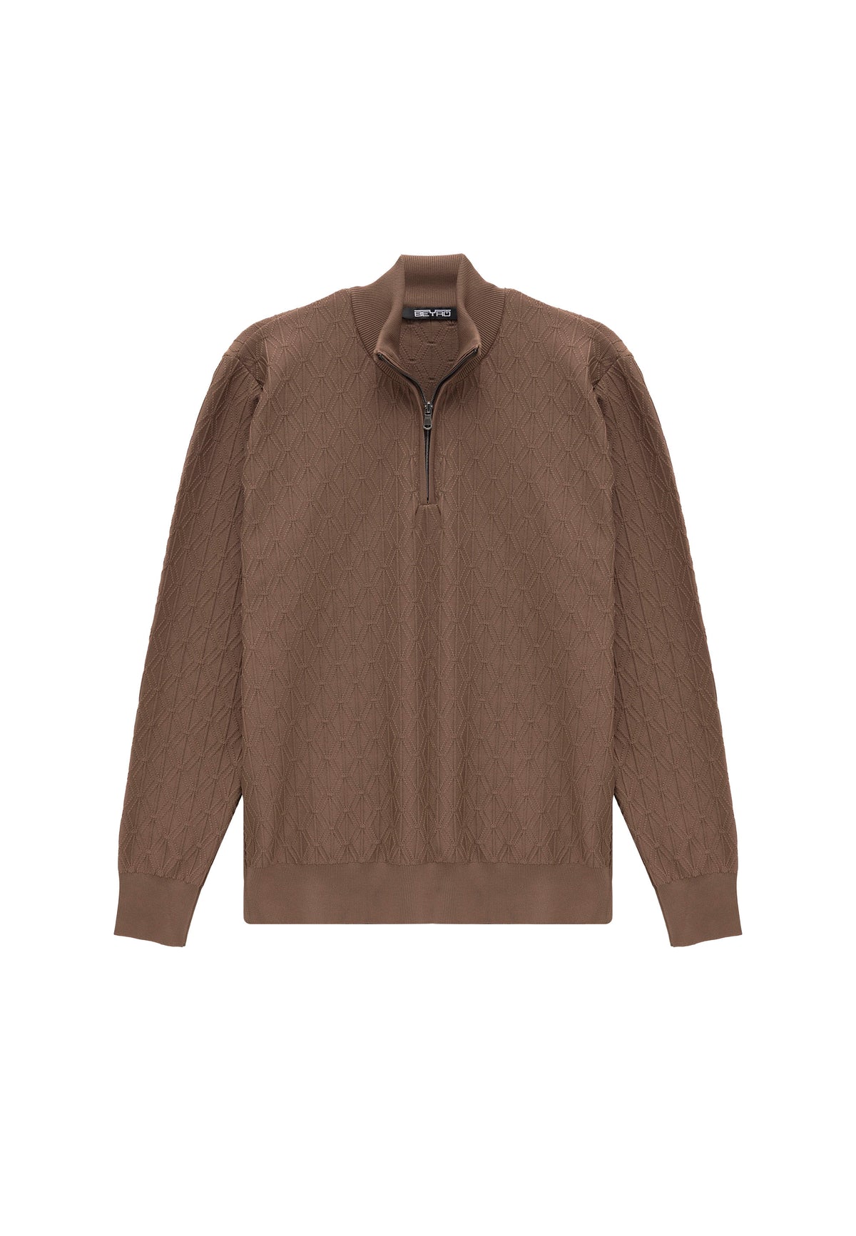 BP204 Herren Pullover mit Reißverschlusskragen – Regular Fit