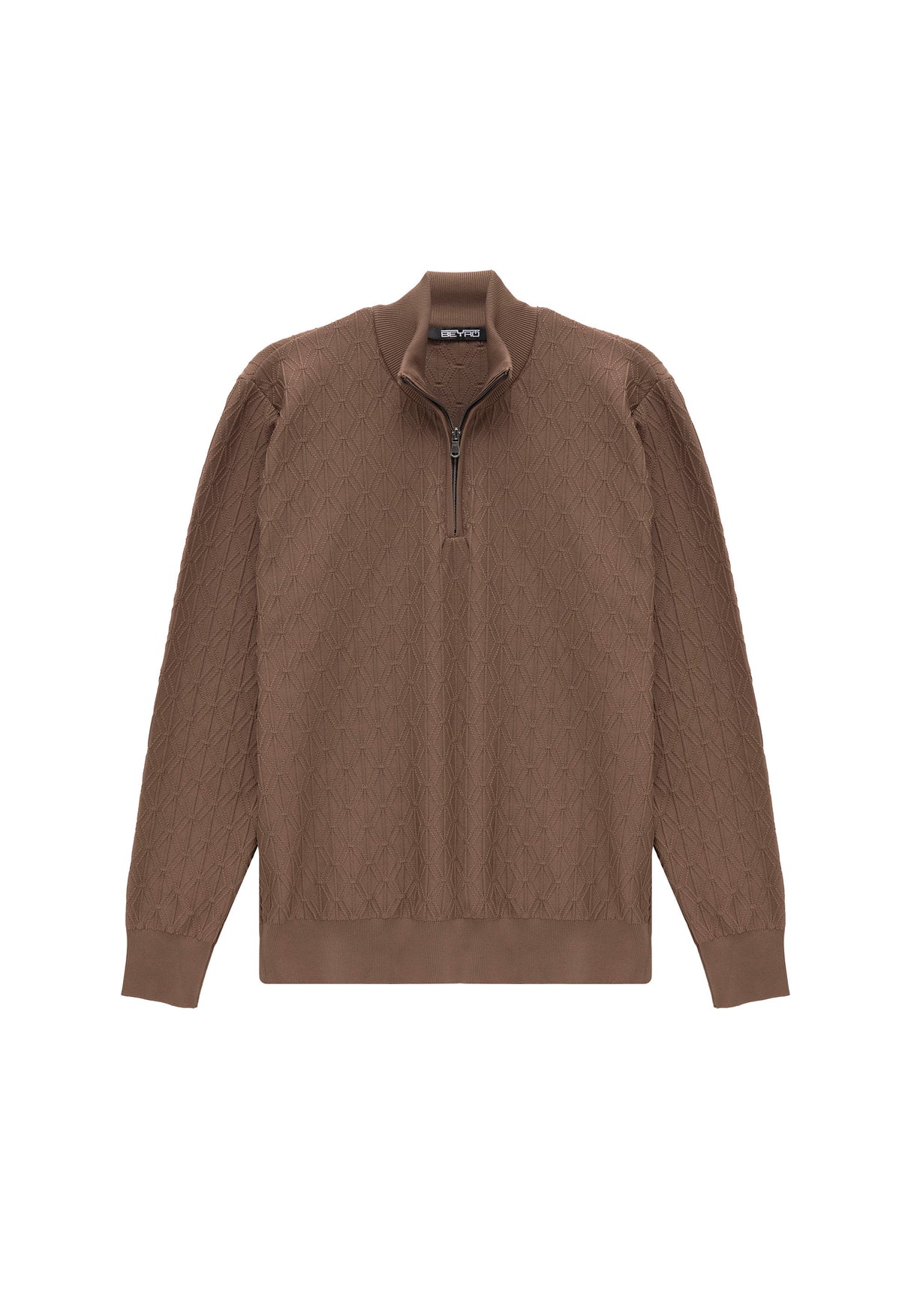 BP204 Herren Pullover mit Reißverschlusskragen – Regular Fit