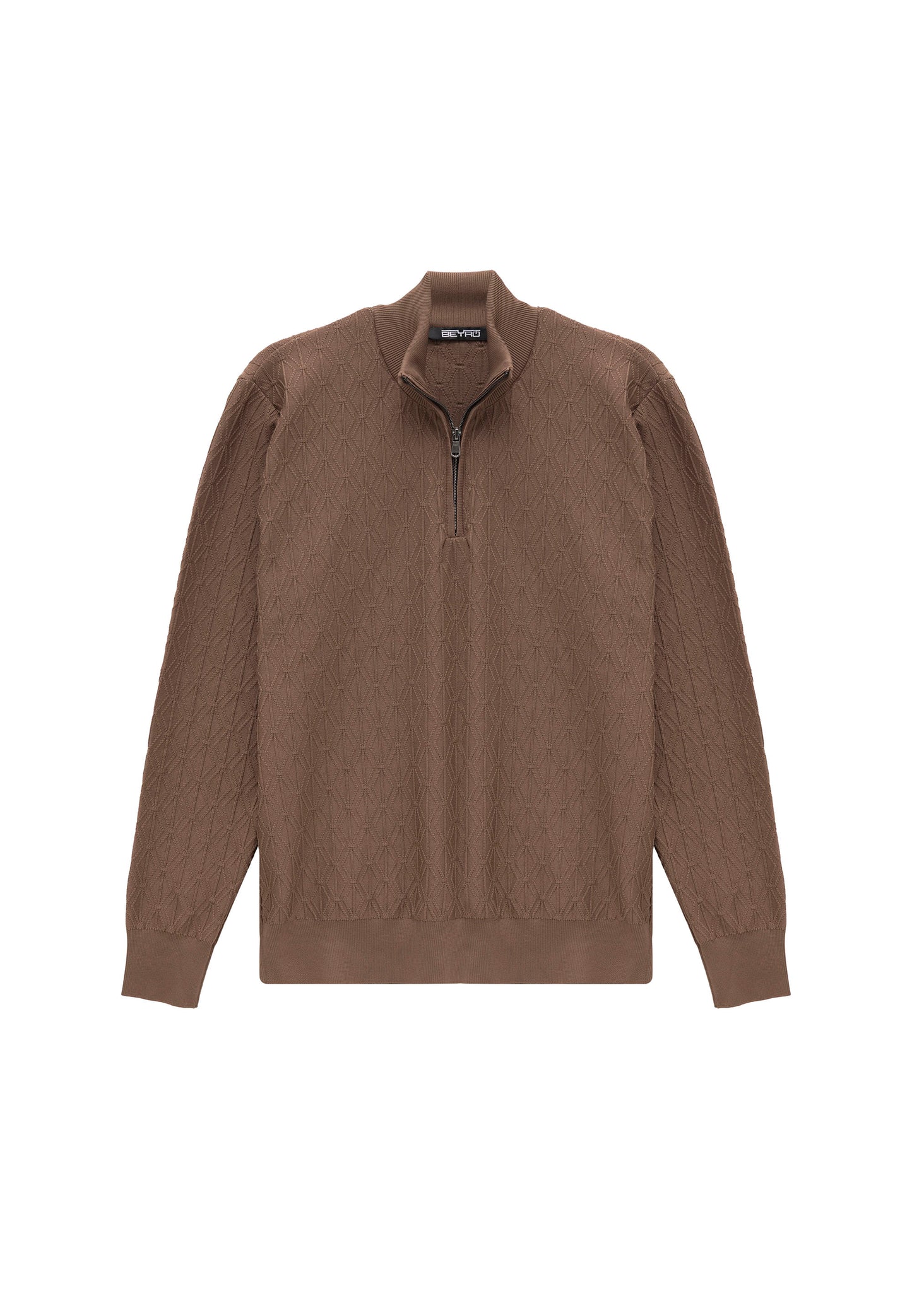 BP204 Herren Pullover mit Reißverschlusskragen – Regular Fit