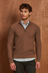 BP204 Herren Pullover mit Reißverschlusskragen – Regular Fit