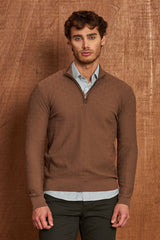 BP204 Herren Pullover mit Reißverschlusskragen – Regular Fit