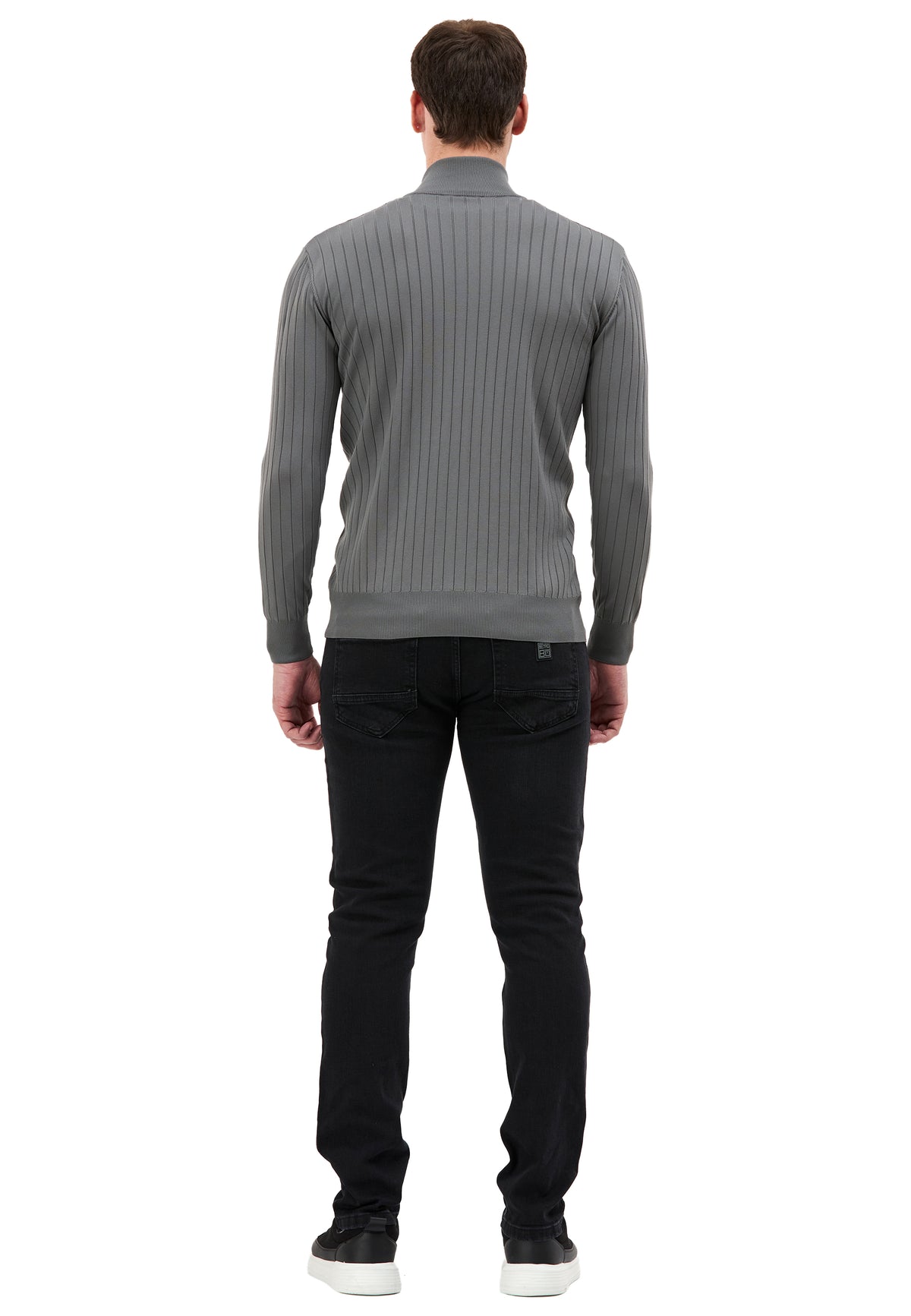 BP205 Herren Pullover mit Troyer-Kragen und Reißverschluss – Modern Fit