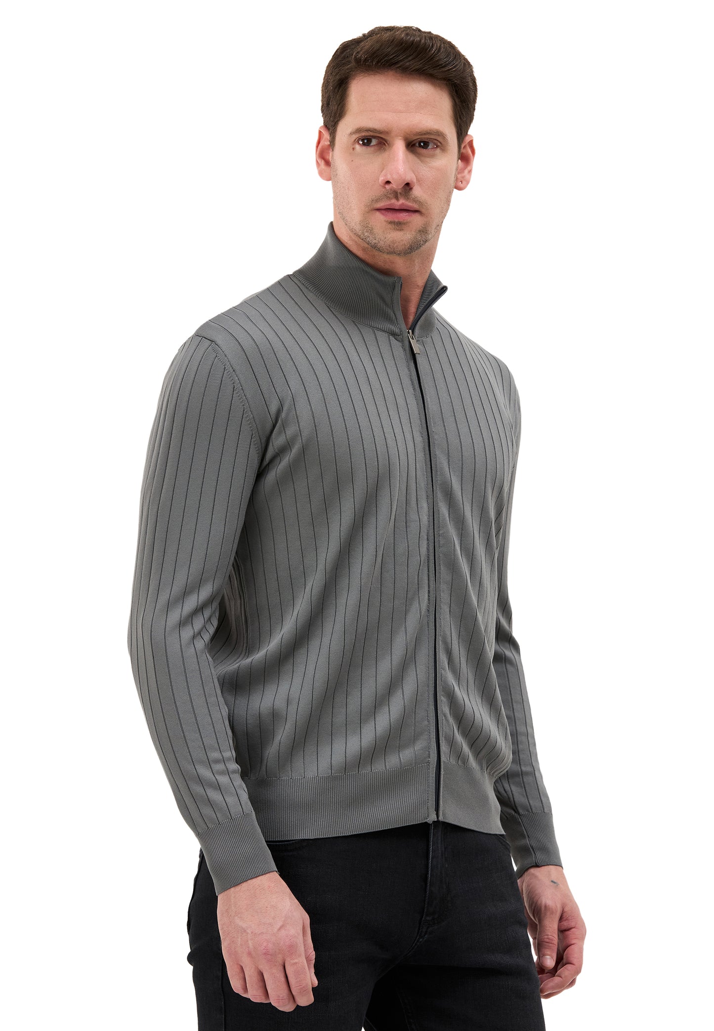 BP205 Herren Pullover mit Troyer-Kragen und Reißverschluss – Modern Fit