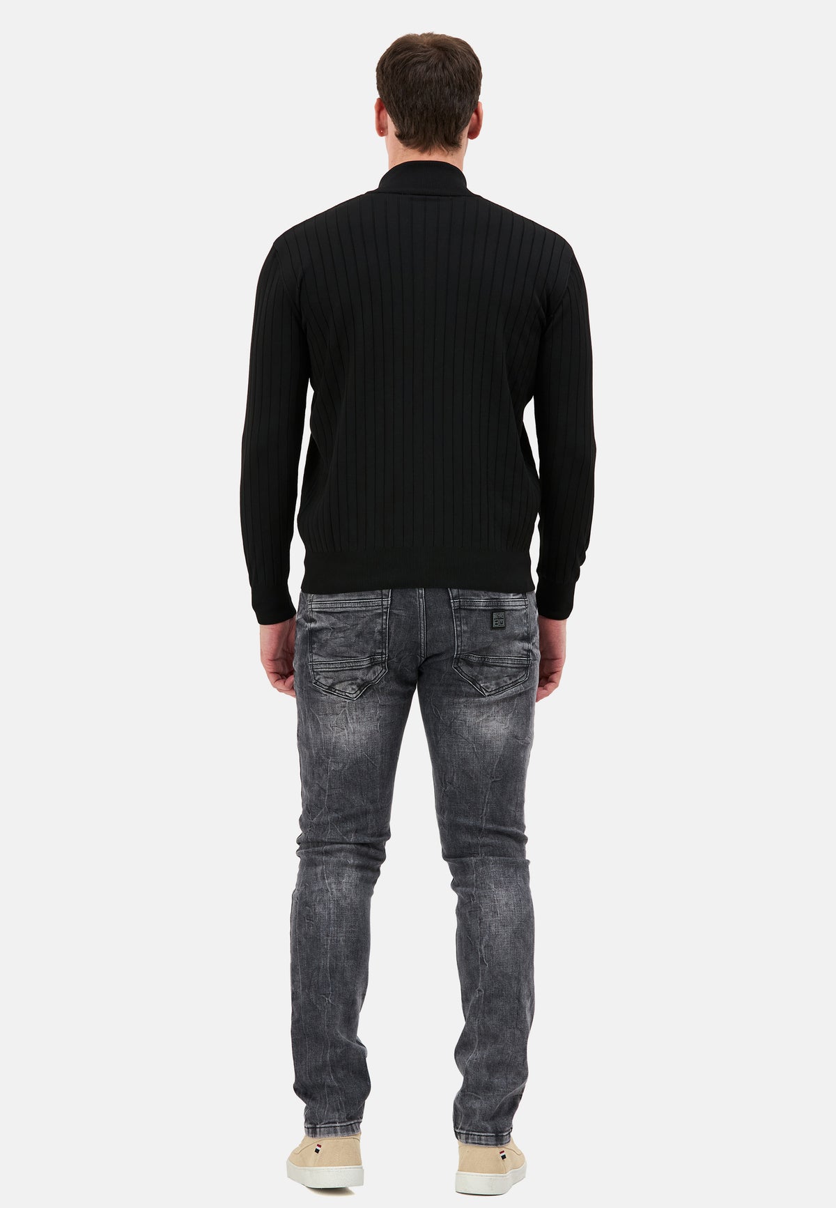 BP205 Herren Pullover mit Troyer-Kragen und Reißverschluss – Modern Fit