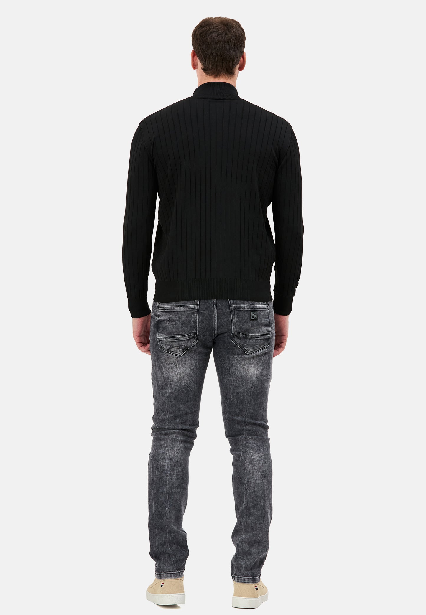 BP205 Herren Pullover mit Troyer-Kragen und Reißverschluss – Modern Fit