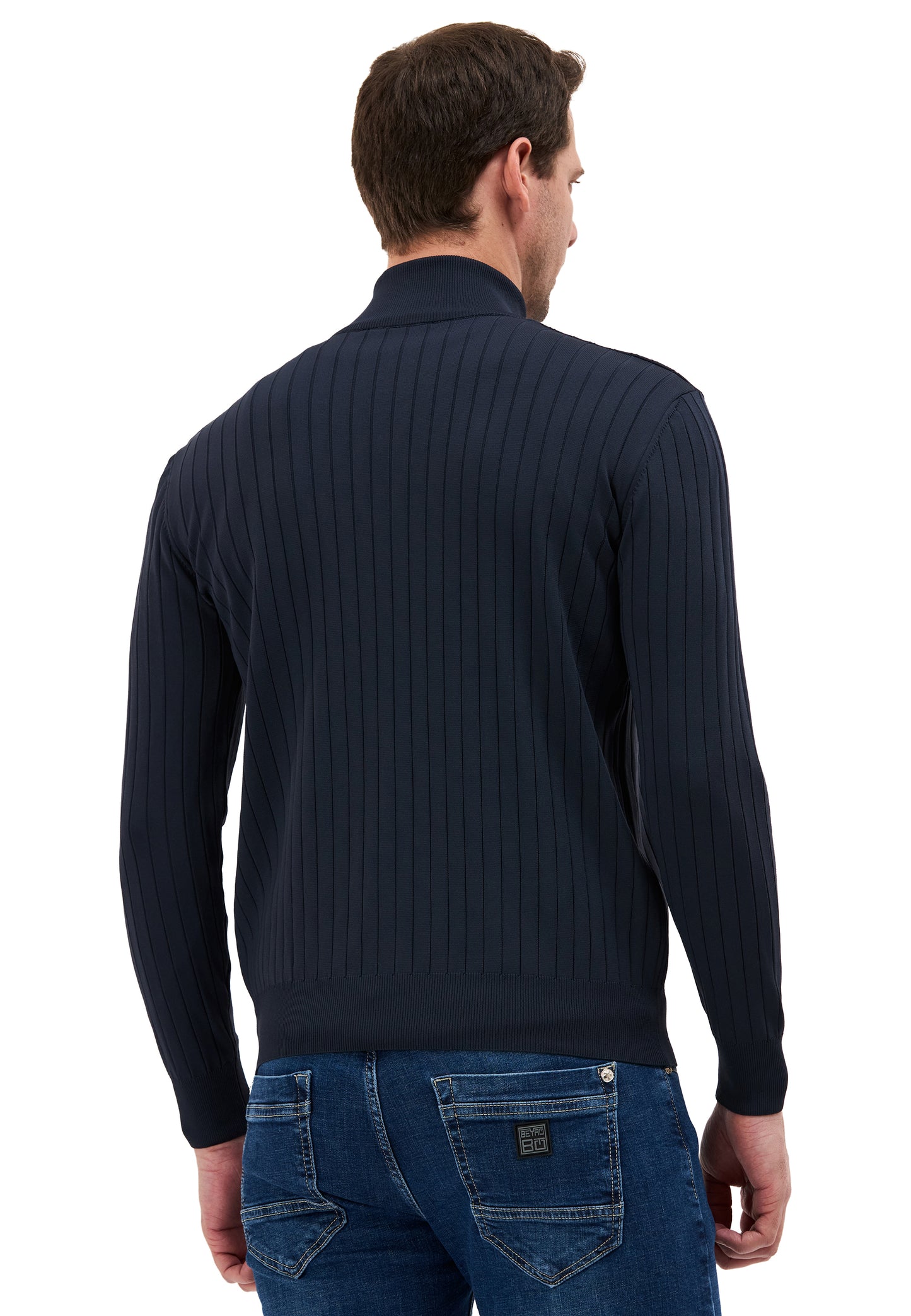 BP205 Herren Pullover mit Troyer-Kragen und Reißverschluss – Modern Fit