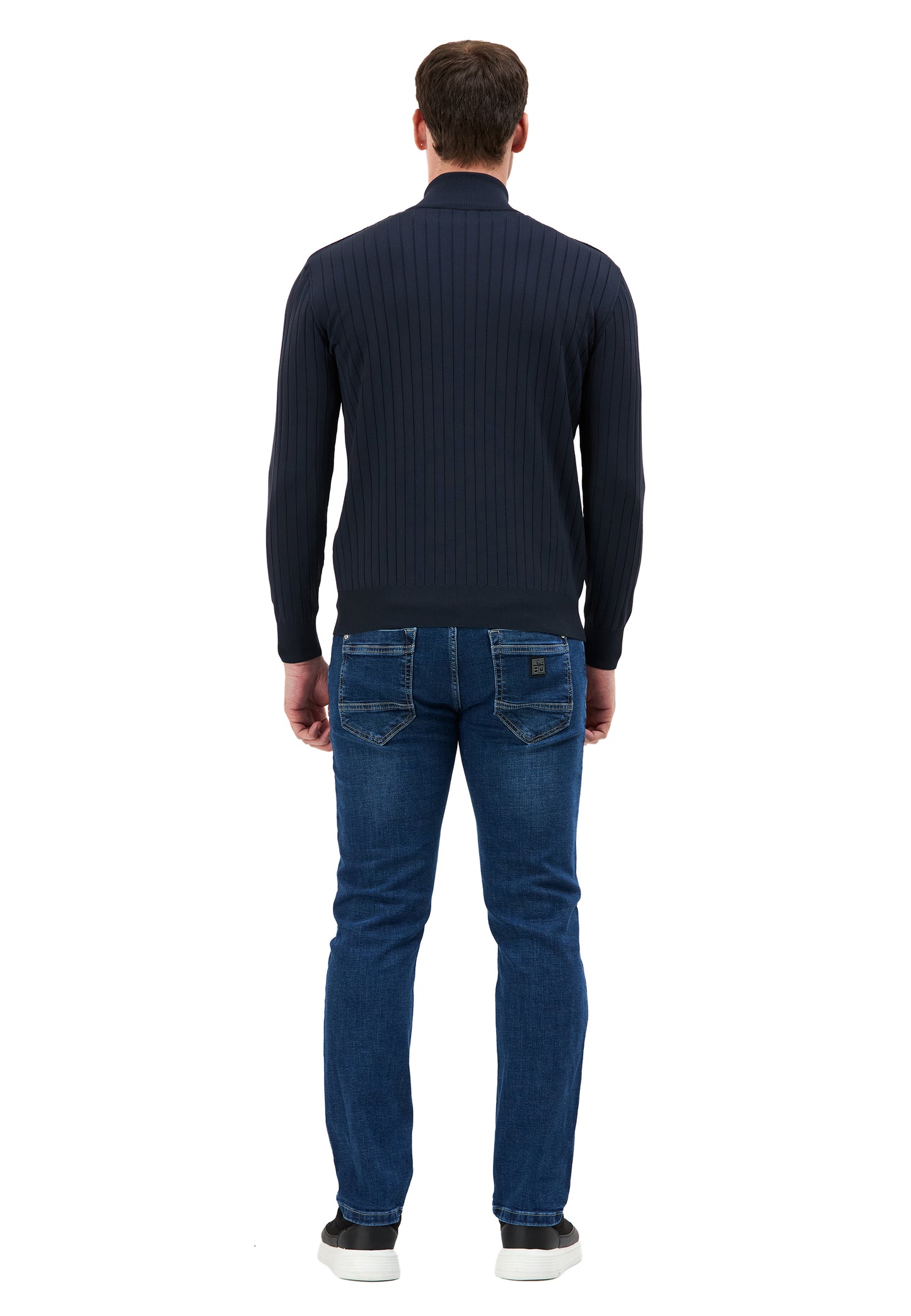 BP205 Herren Pullover mit Troyer-Kragen und Reißverschluss – Modern Fit