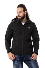 CJ285 Herren Winterjacke – mit abnehmbarer Kapuze & markanten Details