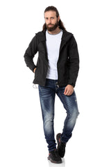 CJ285 Herren Winterjacke – mit abnehmbarer Kapuze & markanten Details