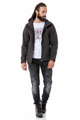 CJ285 Herren Winterjacke – mit abnehmbarer Kapuze & markanten Details