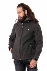 CJ285 Herren Winterjacke – mit abnehmbarer Kapuze & markanten Details