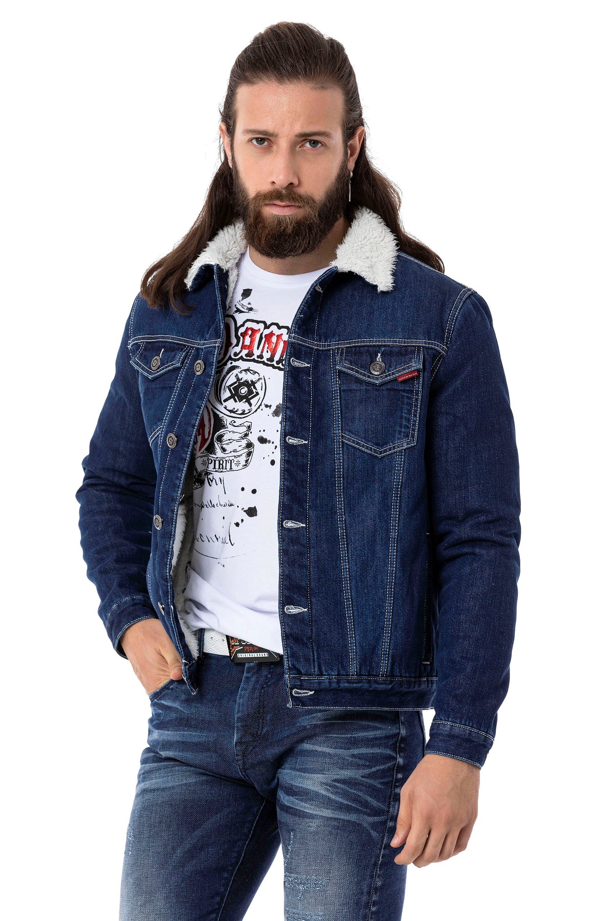 CJ294 Men's Jacket – Stylish transitional jacket with striking details