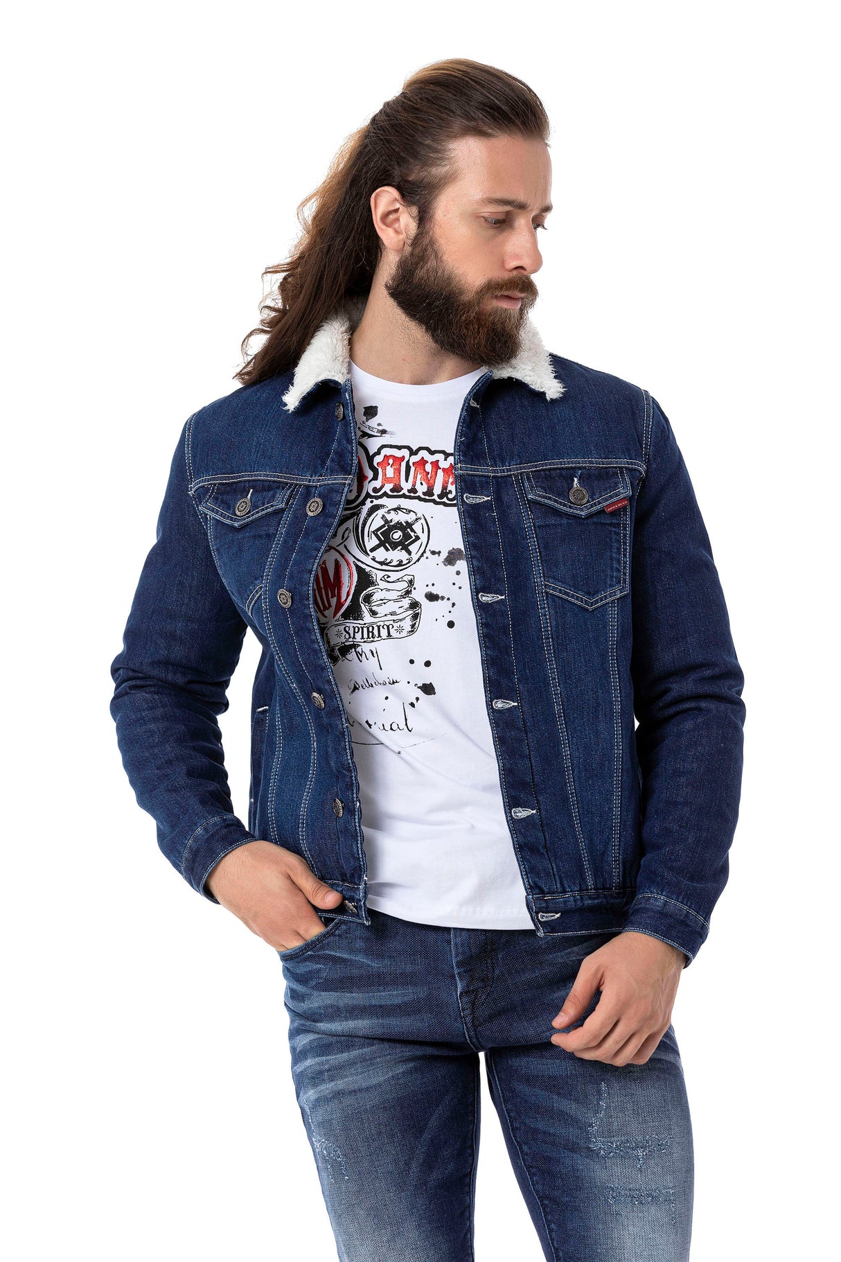 CJ294 Herren Jacke – Stylische Übergangsjacke mit markanten Details
