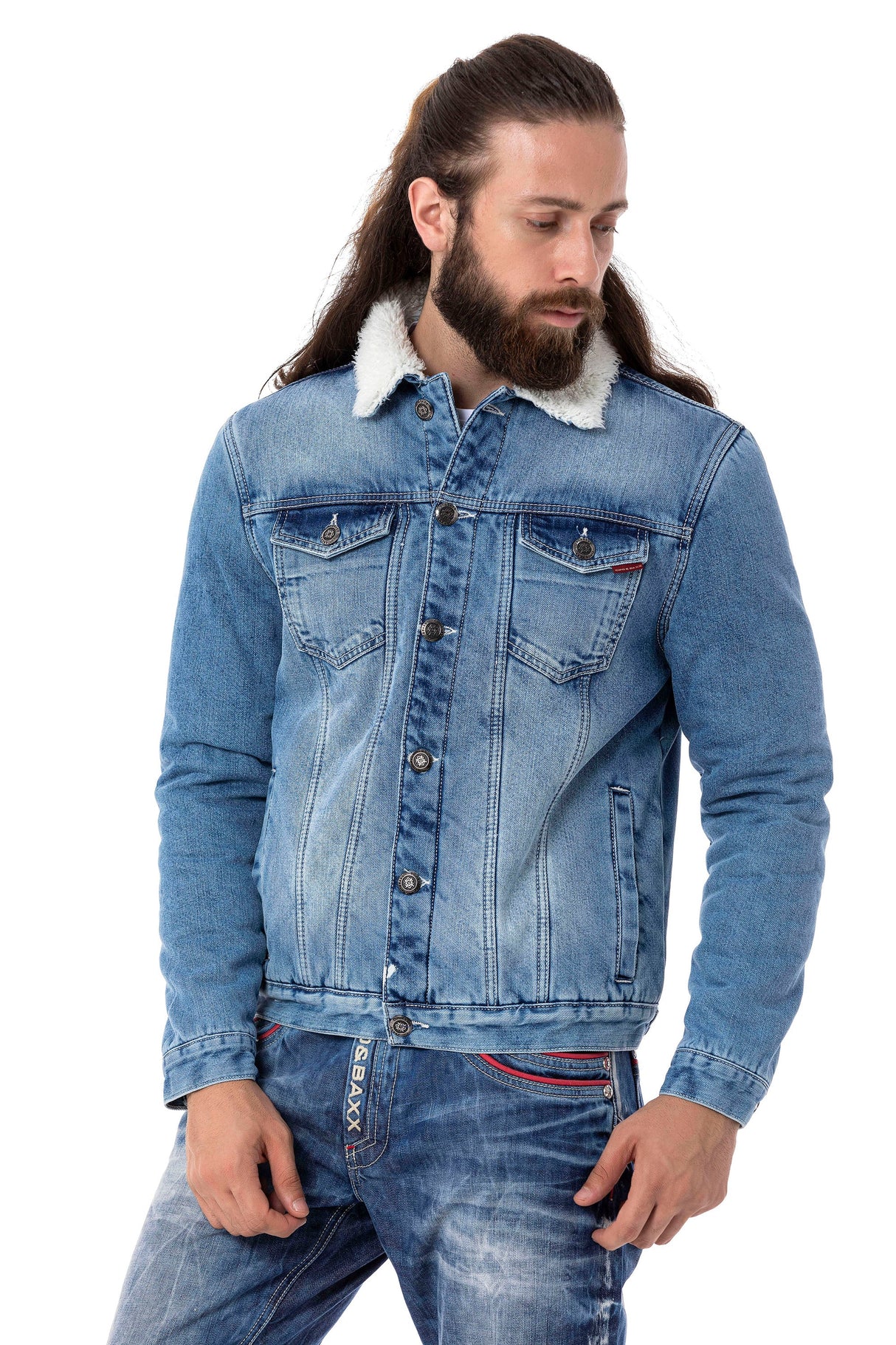 CJ294 Herren Jacke – Stylische Übergangsjacke mit markanten Details