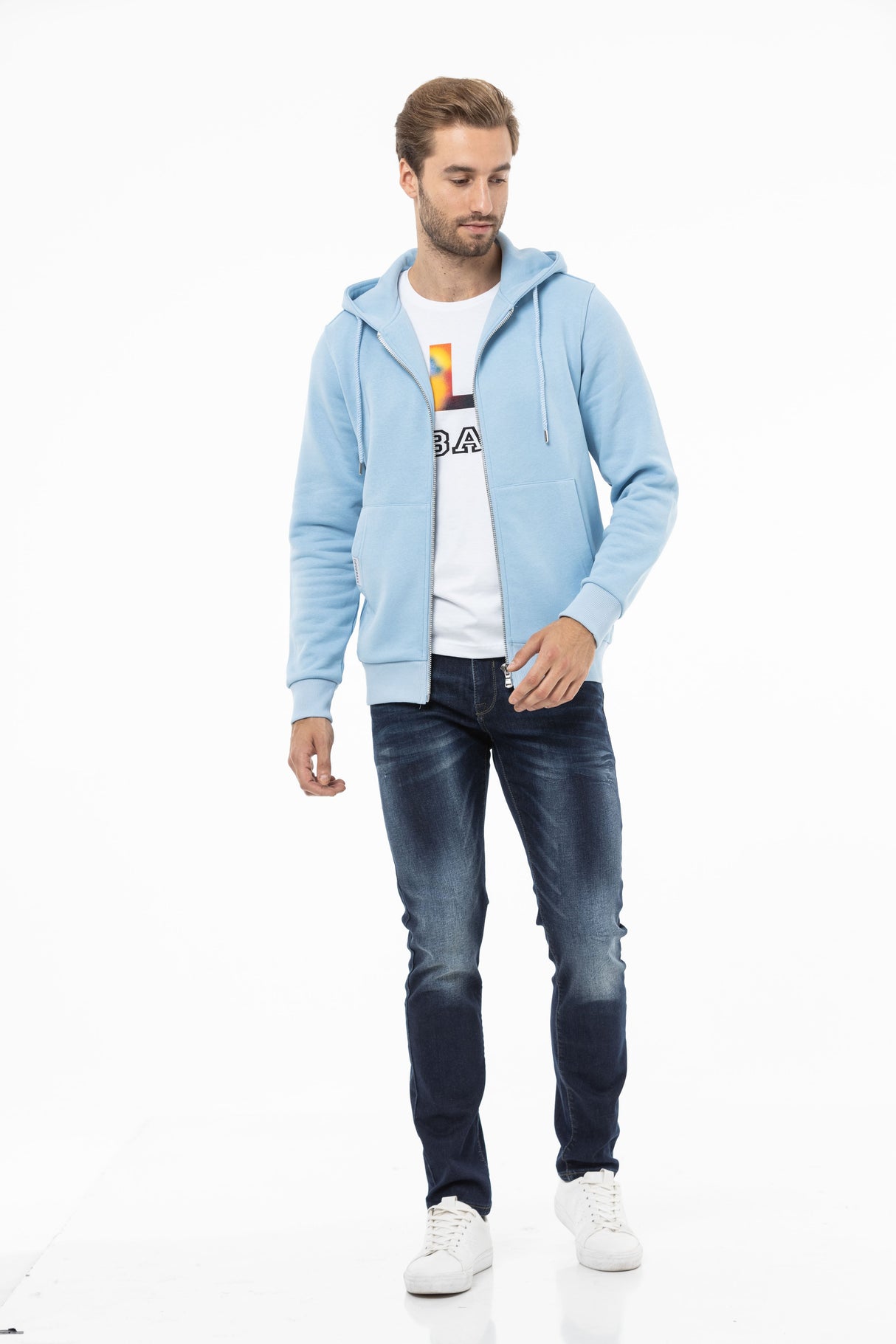 CL556 Herren Sweatjacke mit Kapuze - Verschiedene Farben