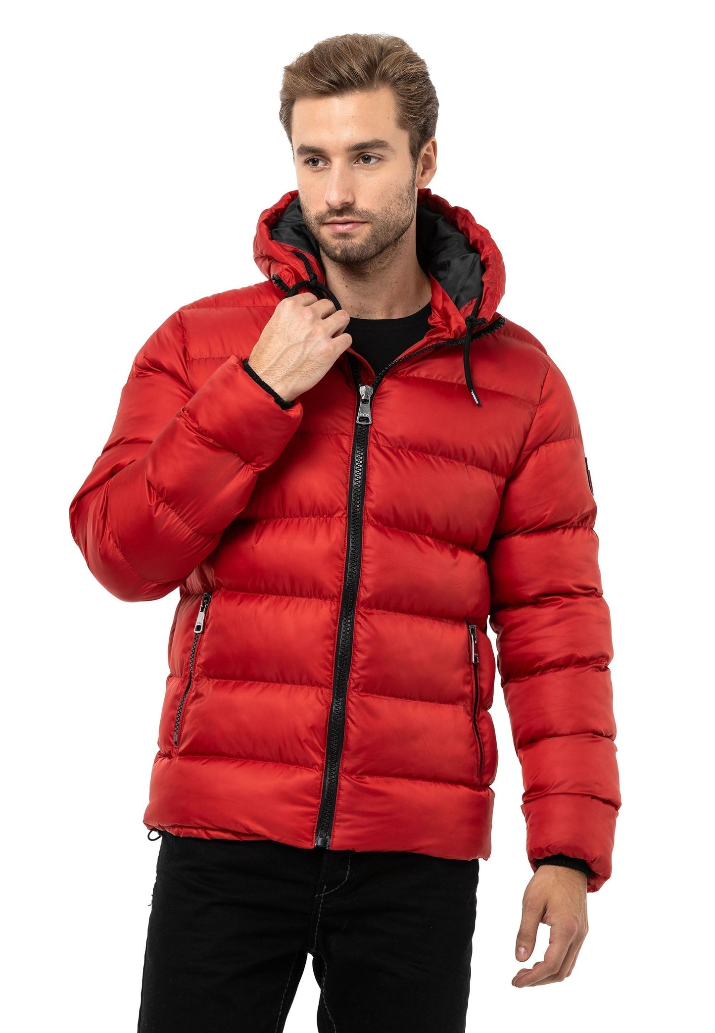 CM224 Men's Winter Jacket – Classic &amp; Functional | Detachable Hood with Zipper