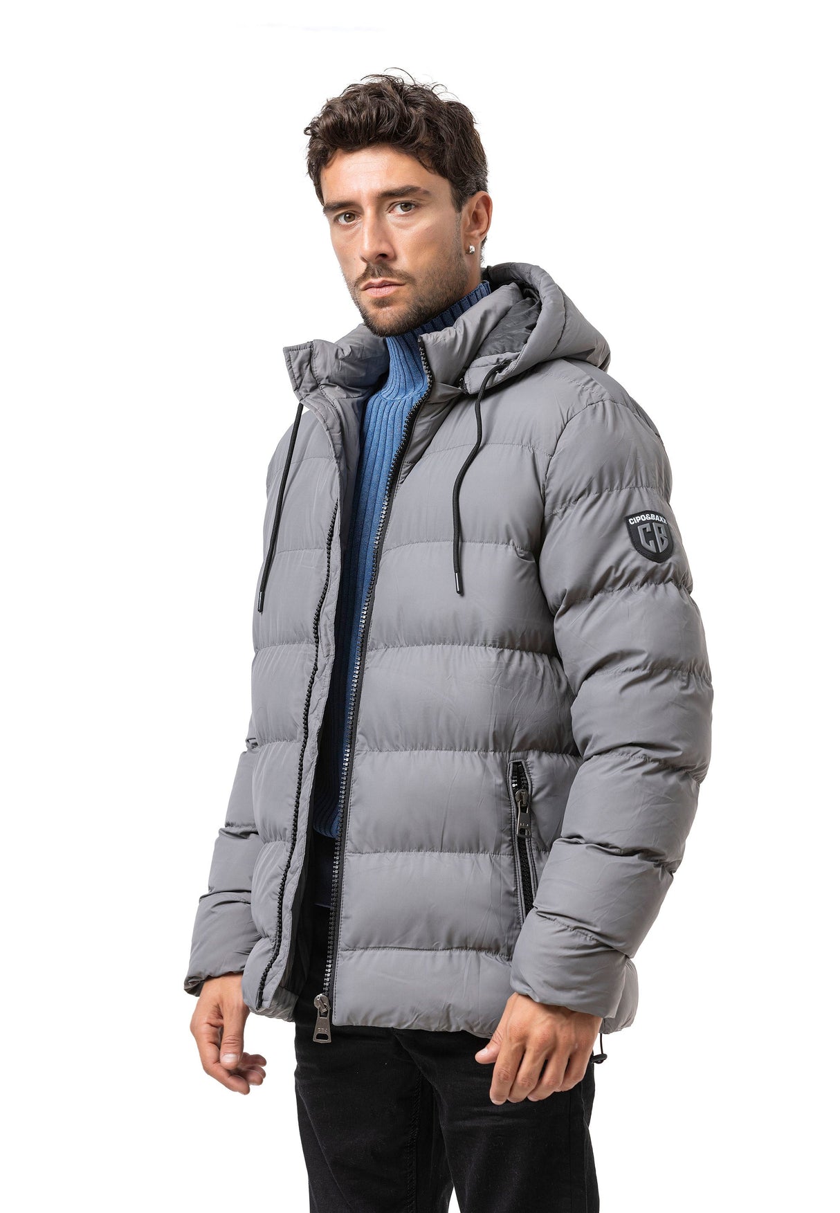 CM224 Herren Winterjacke – Klassisch & funktional | Abnehmbare Kapuze mit Reißverschluss