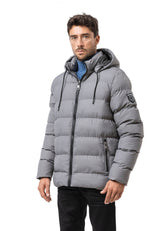 CM224 Herren Winterjacke – Klassisch & funktional | Abnehmbare Kapuze mit Reißverschluss