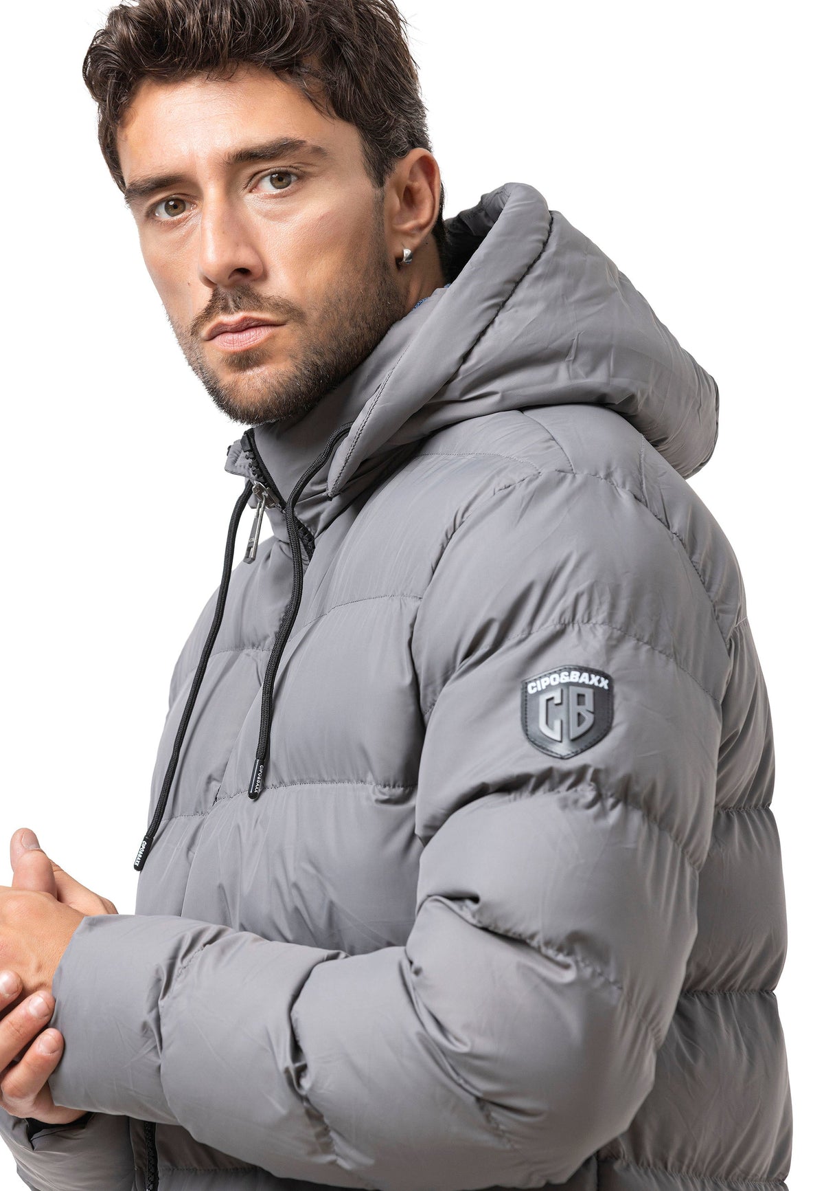CM224 Men's Winter Jacket – Classic &amp; Functional | Detachable Hood with Zipper