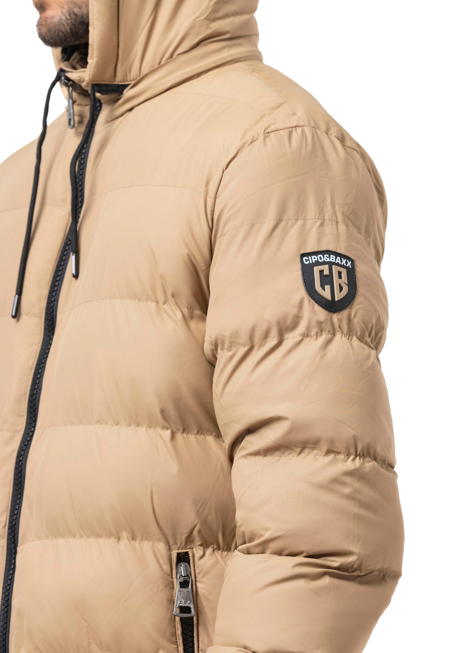 CM224 Men's Winter Jacket – Classic &amp; Functional | Detachable Hood with Zipper