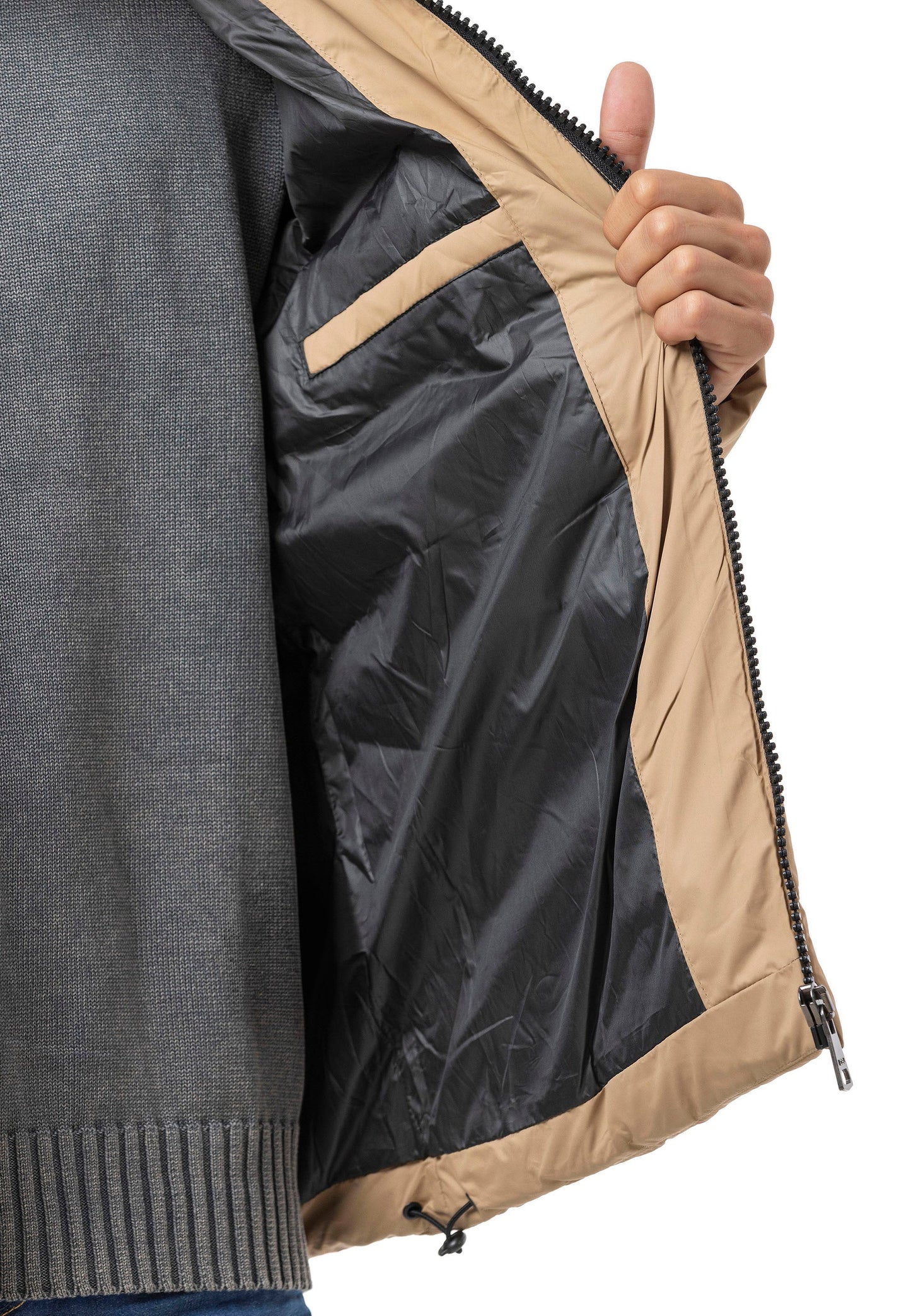 CM224 Men's Winter Jacket – Classic &amp; Functional | Detachable Hood with Zipper