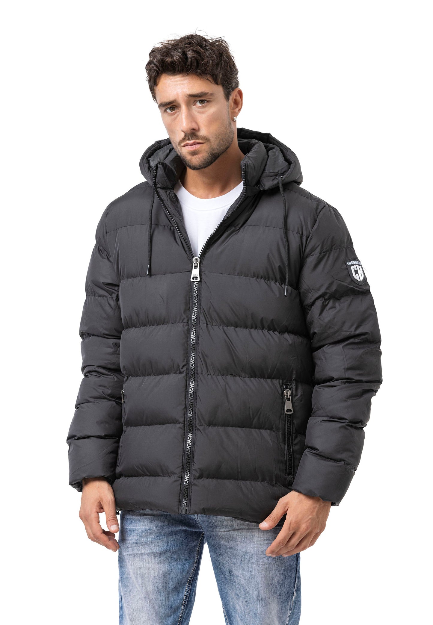 CM224 Men's Winter Jacket – Classic &amp; Functional | Detachable Hood with Zipper