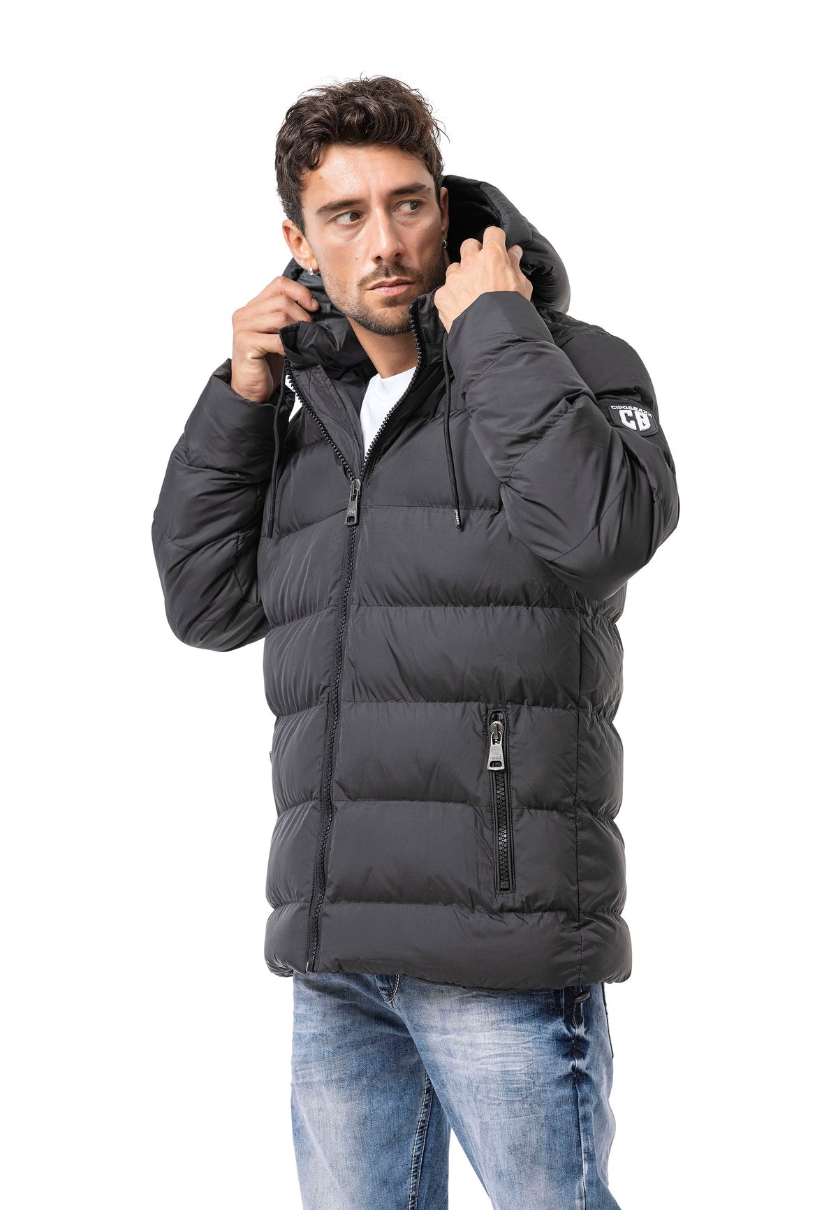 CM224 Men's Winter Jacket – Classic &amp; Functional | Detachable Hood with Zipper
