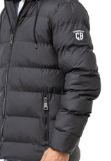 CM224 Herren Winterjacke – Klassisch & funktional | Abnehmbare Kapuze mit Reißverschluss