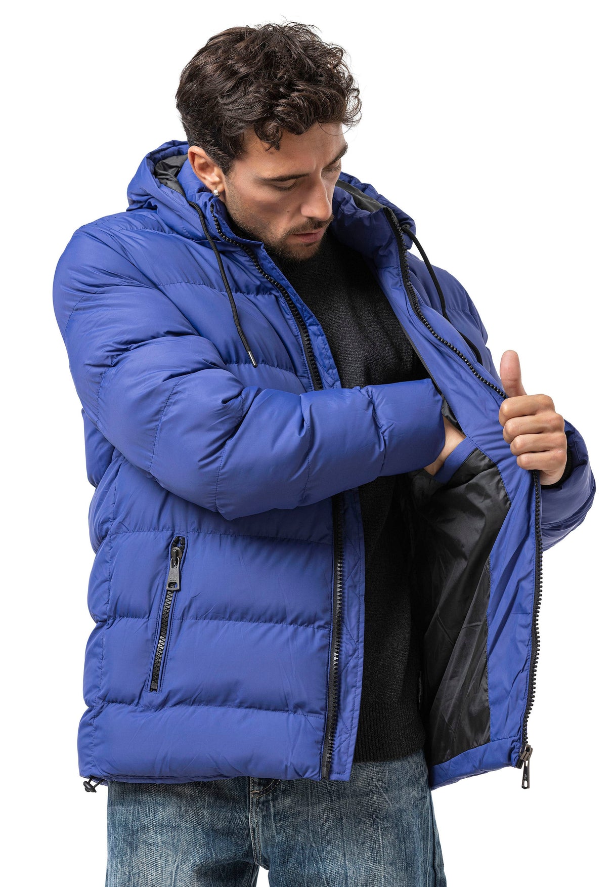 CM224 Herren Winterjacke – Klassisch & funktional | Abnehmbare Kapuze mit Reißverschluss