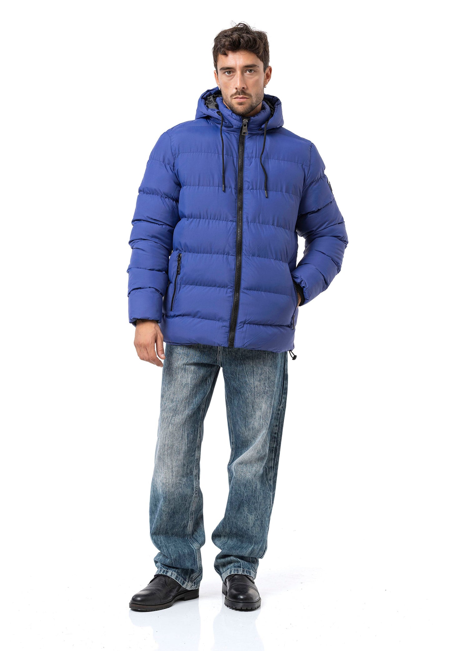 CM224 Men's Winter Jacket – Classic &amp; Functional | Detachable Hood with Zipper